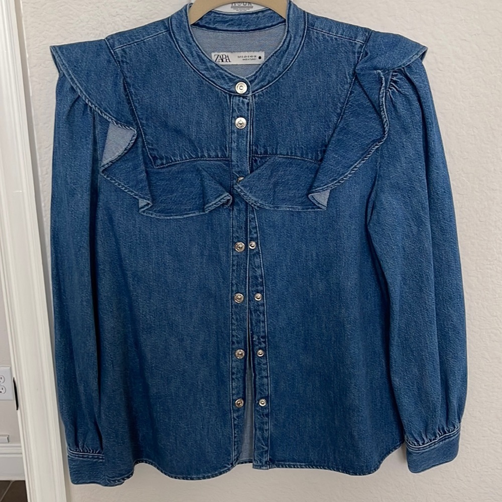 Zara denim top